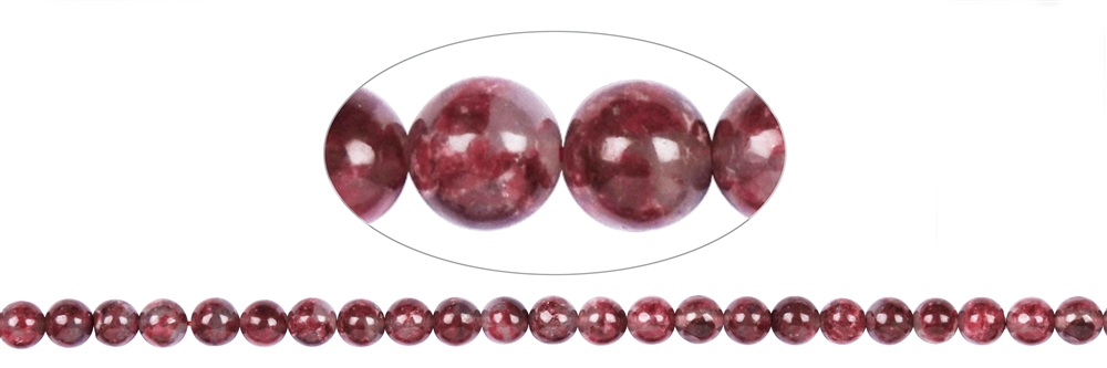 Strand of beads, Thulite AA, 08-08,5mm
