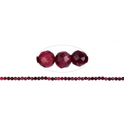 141900104923 Rang de collier boules, Thulite, facettes, 04mm (39cm) | Marco Schreier