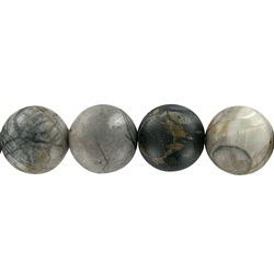 141920101210 Rang de collier boules, marbre de Picasso, mat, 16mm | Marco Schreier