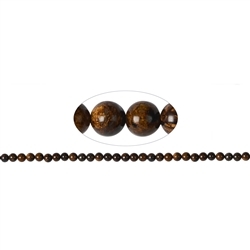 141940100520 Rang de collier boules, Bronzite, 06mm | Marco Schreier