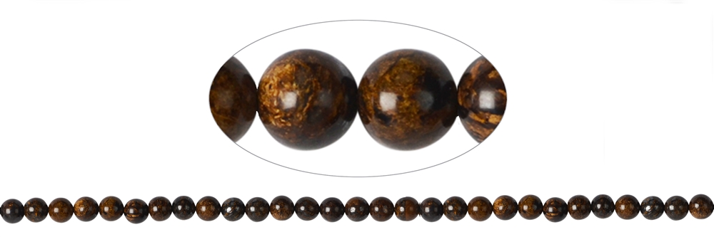 Strand of balls, Bronzite, 06mm