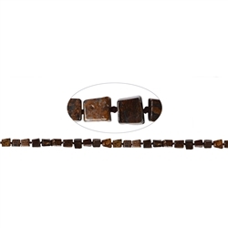 141940207920 Rang de collier, Bronzite, 06-08 x 06-08mm (43cm) | Marco Schreier