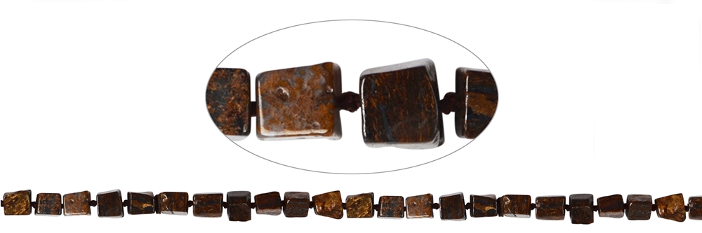 Fili di cubetti di bronzite, 06-08 x 06-08 mm (43 cm)