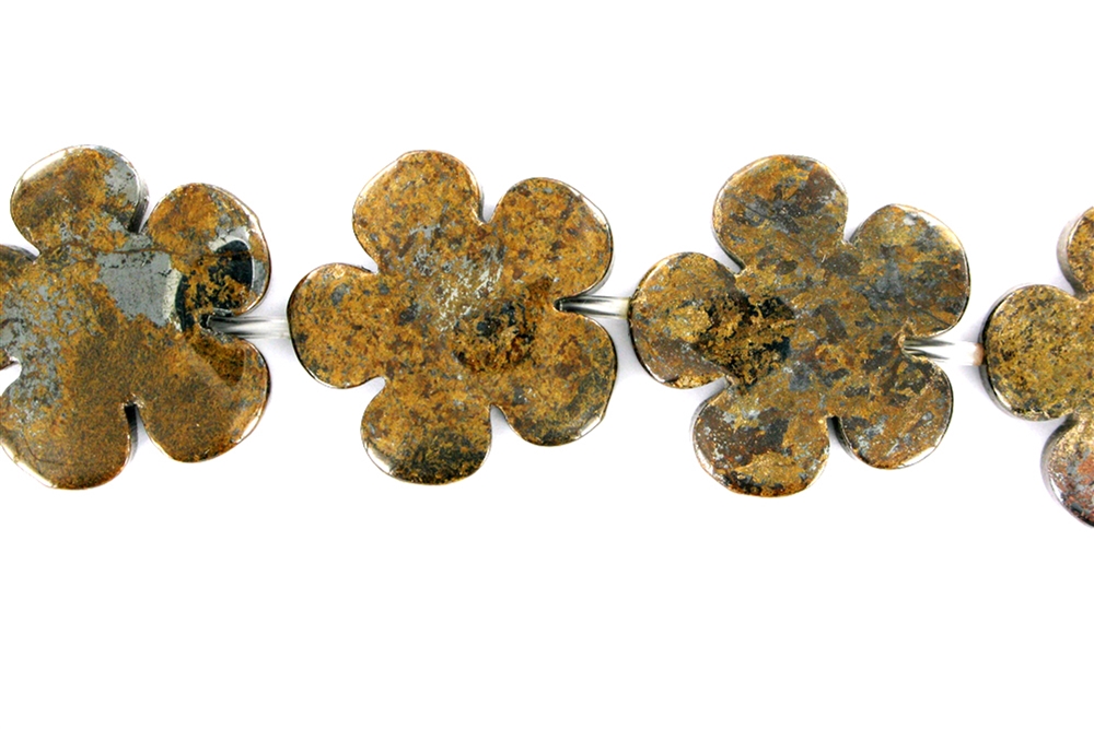 Rang de collier Fleur, Bronzite, 30mm