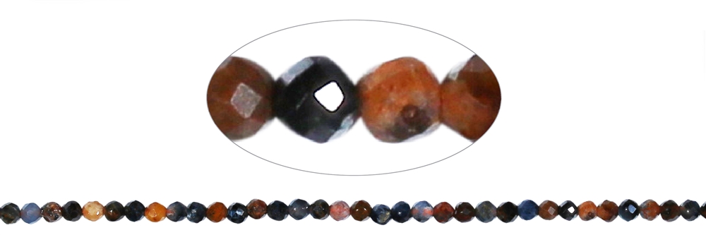 Strand of beads, Pietersite, faceted, 02,0-0,25mm
