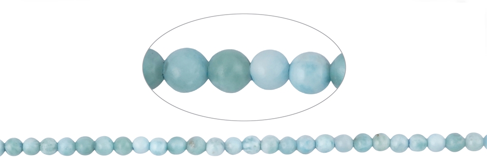 141960100320 String Beads, Larimar A, 04mm | minerals trade - gems, healing stones & jewelry