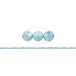 141960100421 Rang de collier boules, Larimar A, 05mm | Marco Schreier