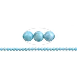 141960100623 Rang de collier boules, Larimar AAA, 07mm (39cm) | Marco Schreier