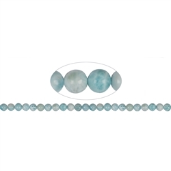 141960100721 Rang de collier boules, Larimar A, 08mm (39cm) | Marco Schreier