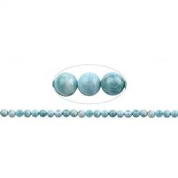 141960100723 Rang de collier boules, Larimar AAA, 08mm | Marco Schreier