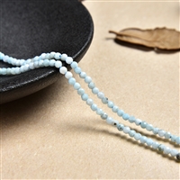 strand of beads, Larimar, faceted, 02mm (38cm)