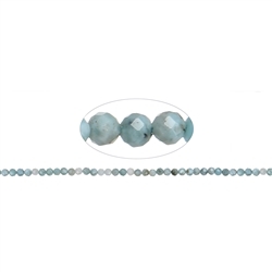 141960112420 Rang de collier boules, Larimar, facetté, 03,5mm | Marco Schreier