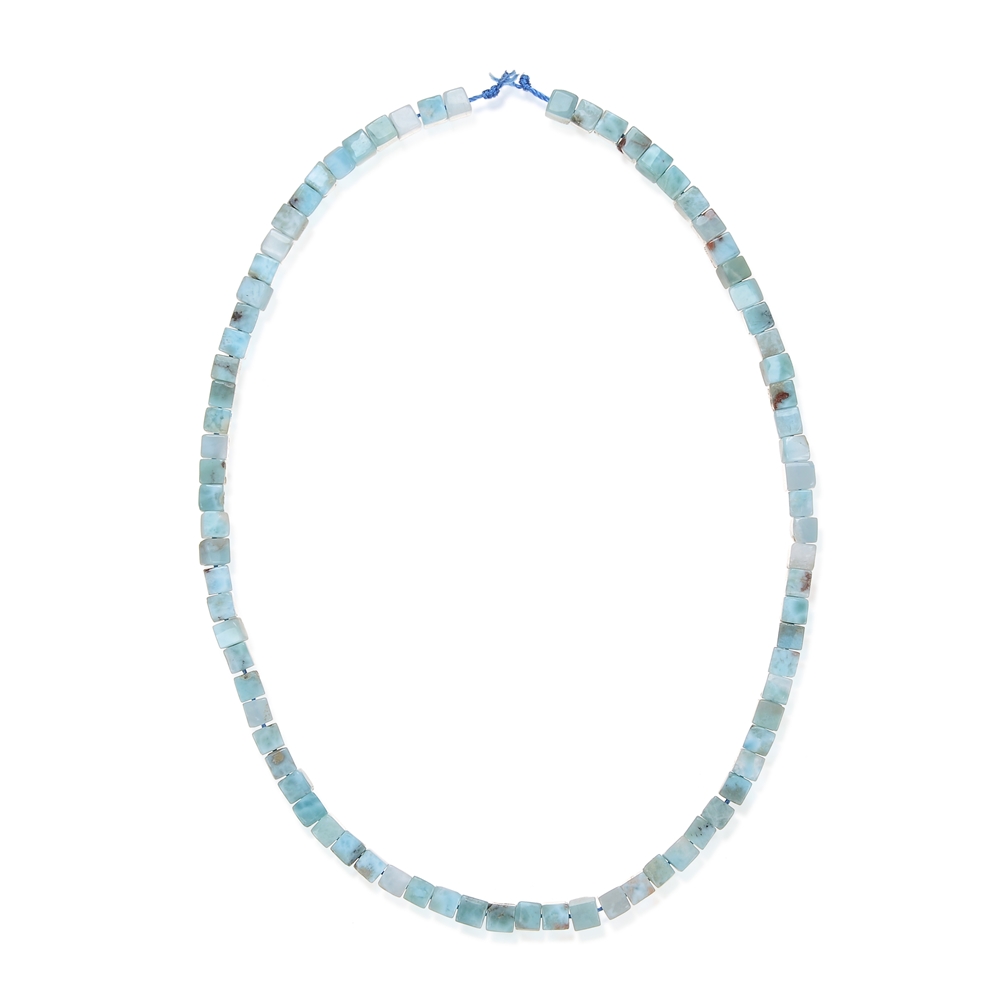 Rang de collier, Larimar, 5 x 5 x 5mm (40cm)