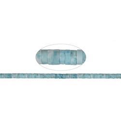 141960410120 Strang Zylinder "Heishi"/Walze, Larimar, 04 x 08mm | Marco Schreier