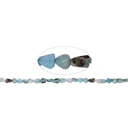 141960604520 Strang Nuggets, Larimar, 06-09 x 06mm | Edelsteine, Heilsteine & Schmuck-Handel