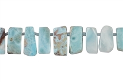 141960625720 Strang Freeform Stäbchen flach, Larimar, 08-10 x 15-20mm | Marco Schreier