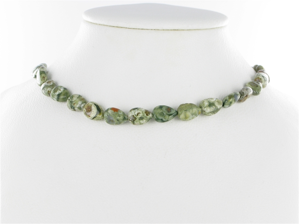 Strand drop flat, rhyolite (rainforest), 12 x 08mm | Marco Schreier