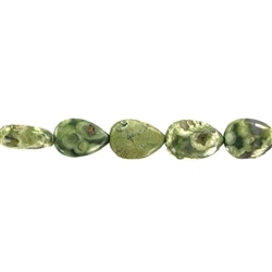 142060505420 Strand drop flat, rhyolite (rainforest), 12 x 08mm | Marco Schreier