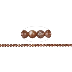 142130100521 Rang de collier boules, Pierre de soleil A, 06mm (39cm) | Marco Schreier