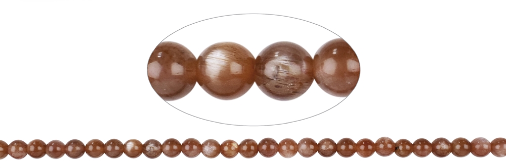 Strand of balls, sunstone A, 06mm (39cm)