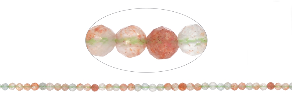 strand of beads, sunstone (Arusha), 04mm, faceted
