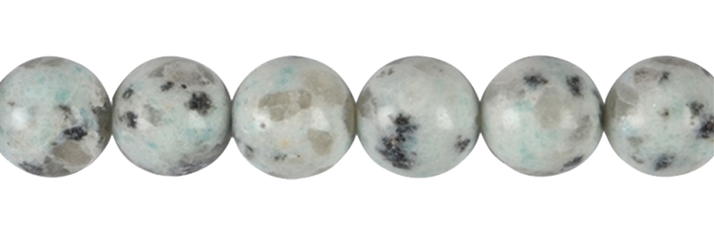 Strand of balls, Granite (blue), 12mm