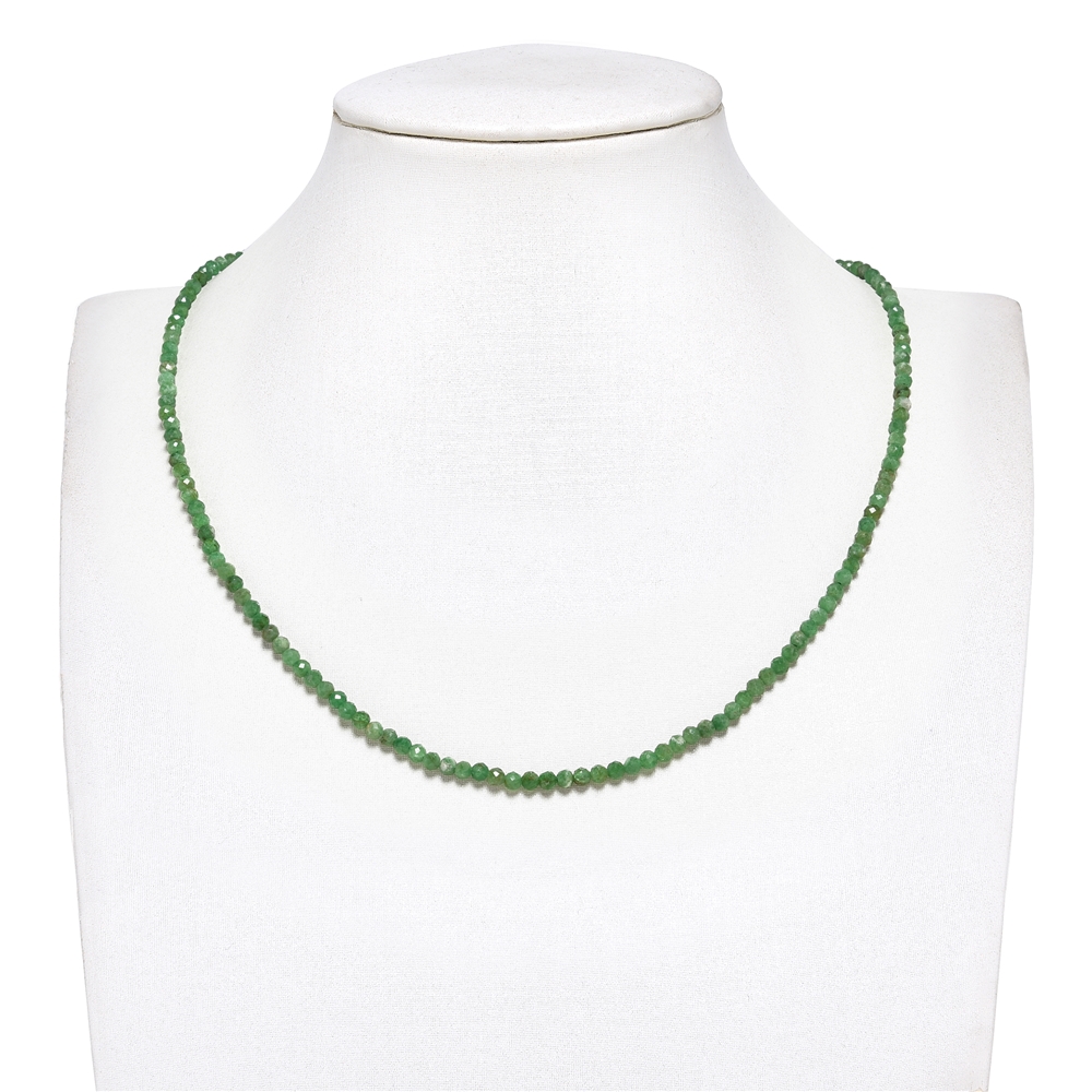 Filo di perline, verde granato (Tsavorite), sfaccettato, 03 mm (39 cm) | Marco Schreier
