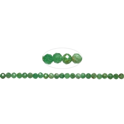 142410101620 String Beads, Garnet green (Tsavorite), faceted, 03mm (39cm) | Marco Schreier
