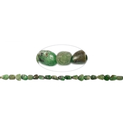 142410613420 Rang de collier de pierres roulées, grenat vert (Tsavorite), 13-15 x 5-15mm | Marco Schreier