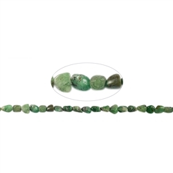 142410624520 Rang de collier pierres roulées, grenat vert (Tsavorite), 10-15 x 8-13mm | Marco Schreier