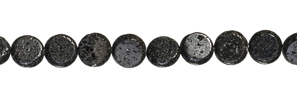 Strang Coin, Lava poliert/gewachst, 30mm
