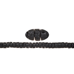 142480402020 Rang de collier "Heishi", lave (noir), 03 x 06mm (39 cm) | Marco Schreier