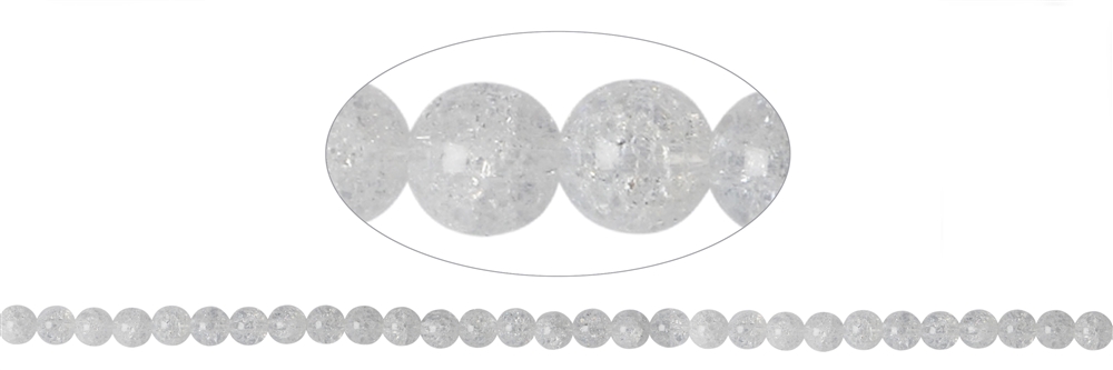Filo di perline, cristallo schiacciato, 06 mm