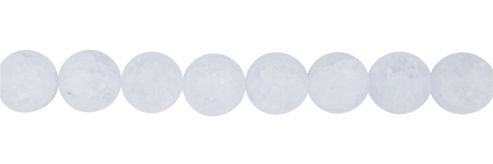 Filo di perle, cristallo schiacciato, opaco, 12 mm