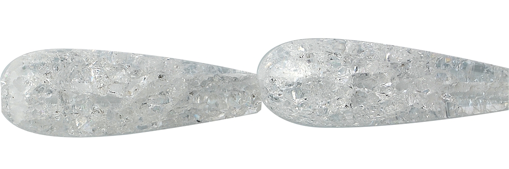 Strand Drops, Crushed Crystal, 10 x 30mm