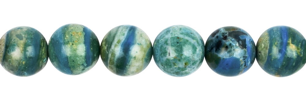 Rang de collier boules, Opale des Andes (verte), 12mm