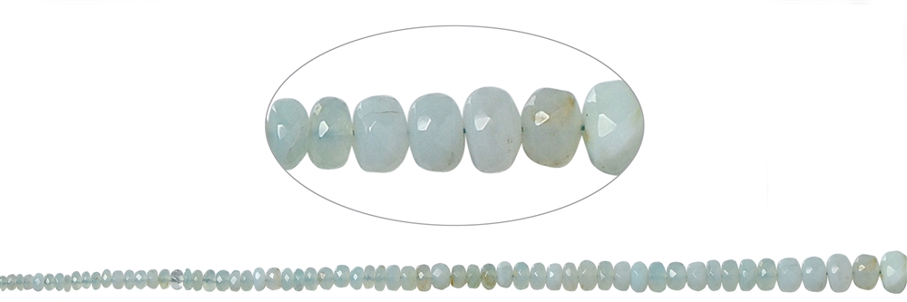 Strand Button, Andean Opal green, faceted, 03 - 13mm, unique piece No. 22