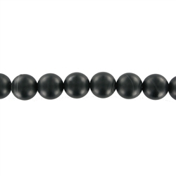 142710101110 Rang de collier boules, Sardonyx noir, mat, 14mm | Marco Schreier