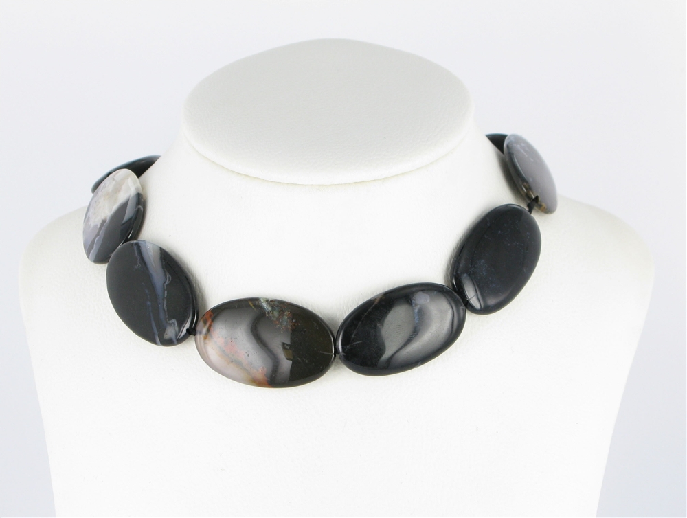 Strand of Lenses, Sardonyx, 34 x 22mm | wholesale gems, healing stones &amp; jewelry