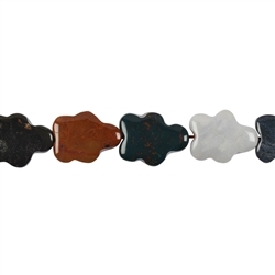 142710624820 Strand flower flat, Sardonyx, 26 x 21mm | wholesaler gems & healing stones