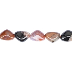 142710707520 Strand of nuggets triangle, Sardonyx, 20 x 15mm | gems, healing stones & jewelry