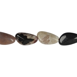 142710707620 Strang Nuggets flach, Sardonyx, 26 x 15mm | GH Edelsteine, Heilsteine & Schmuck