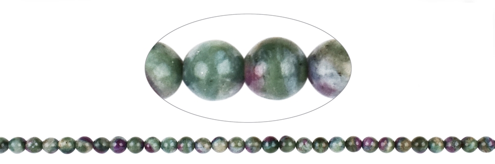 Strand of beads, Fuchsite with Ruby, 06-07mm