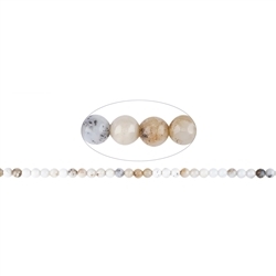 142810100520 Rang de collier boules, Opale (Opale dendritique), 06mm | Marco Schreier