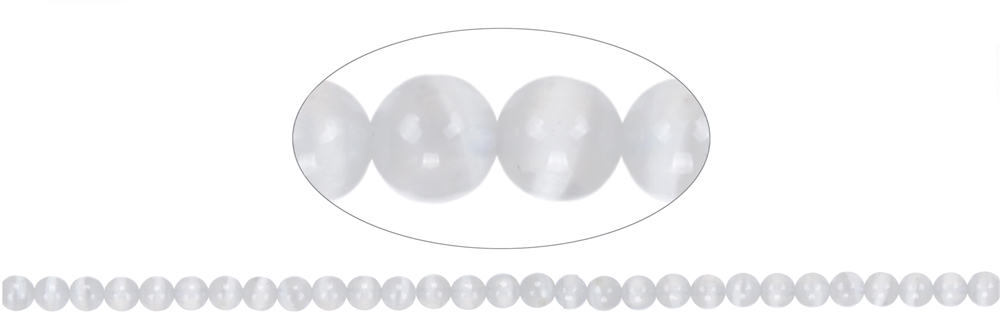 Strand of balls, selenite, 06mm