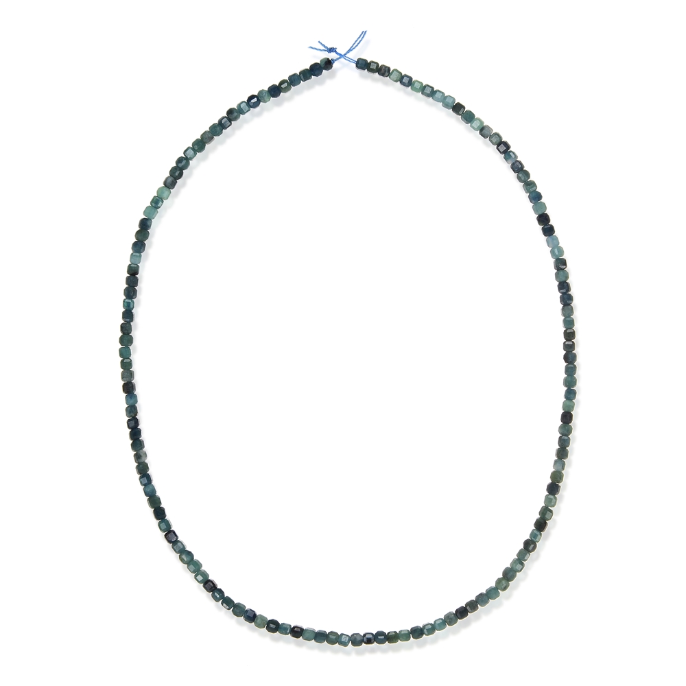 Rang de collier, Indigolite, à facettes, 03 x 03 x 03mm (39cm)