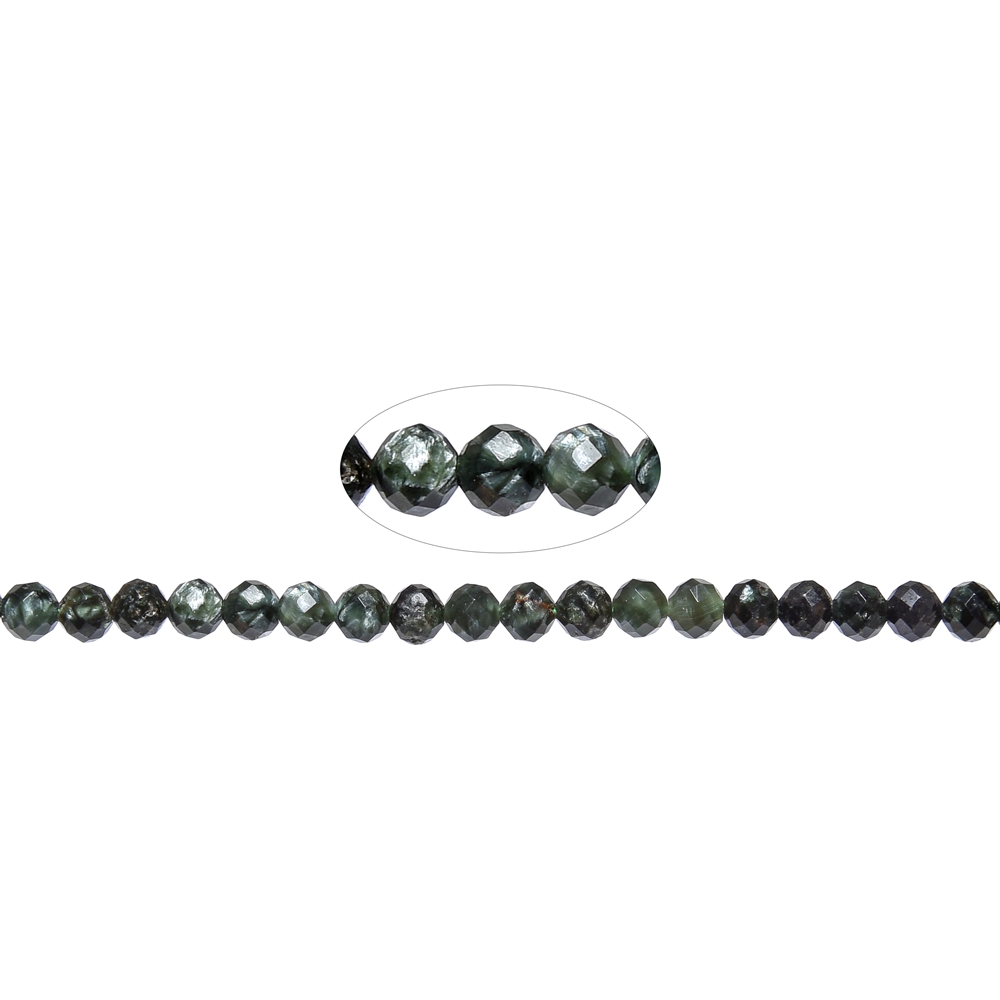 String Beads, Seraphinite, faceted, 05,8mm (39cm) | Marco Schreier