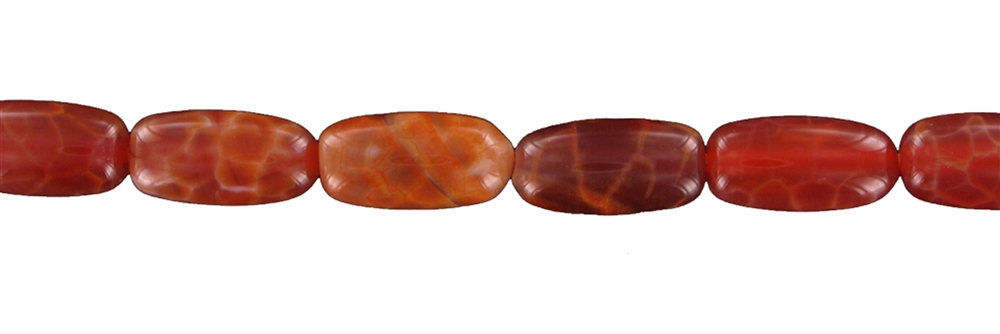 Cilindro a filo, agata (agata serpente) rossa (set), 12 x 06 mm
