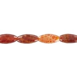 143190505020 Rang de collier, Agate (Agate serpentine) rouge (gef.), 18 x 08mm | Marco Schreier