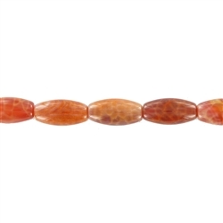 143190506420 Rang de collier, Agate (Agate serpentine) rouge (gef.), 14 x 07mm | Marco Schreier